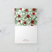 Carte De Remerciements Mariage Red Rose (Intérieur)