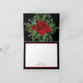 Carte De Remerciements Mariage Red Rose (Intérieur)