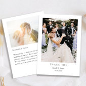 Carte De Remerciements Mariage Remerciement Photo Simple Moderne