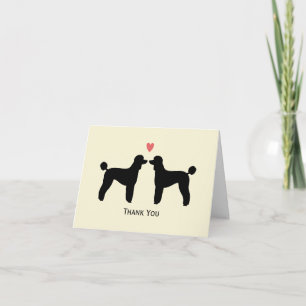 Carte De Remerciements Mariage Remerciements Caniches Standards Noirs