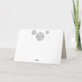 Carte De Remerciements Mariage rétro disco groovy Shower (Dos)