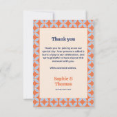 Carte De Remerciements Mariage rétro du milieu du siècle (Dos)