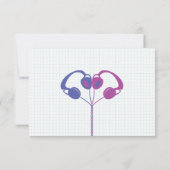 Carte De Remerciements Mariage rétro Mixtape Purple et Indigo (Dos)