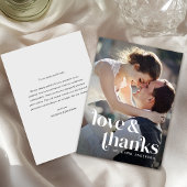 Carte De Remerciements Mariage Rétro Moderne