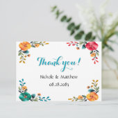 Carte De Remerciements Mariage romancier peint (Debout devant)