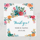 Carte De Remerciements Mariage romancier peint (Devant / Derrière)