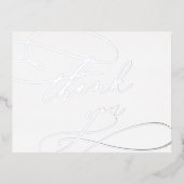 Carte de remerciements Mariage romantique à huile (Recto)