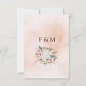 Carte De Remerciements Mariage romantique Boho Blush Pink Ivor (Dos)