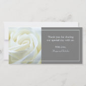 Carte De Remerciements Mariage Rose Blanc (Dos)