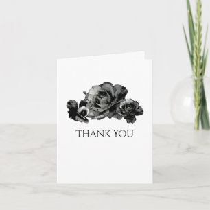 Carte de remerciements Mariage Rose d'aquarelle no
