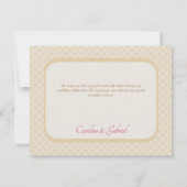 Carte De Remerciements Mariage rose de plage tropical (Dos)