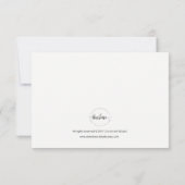 Carte de remerciements Mariage rose Gold Foil (Dos)