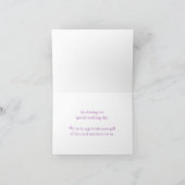 Carte De Remerciements mariage rose pourpre d'orchidée stylisée (Intérieur)