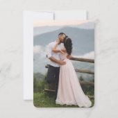 Carte De Remerciements Mariage rose Rose couleur solide simple (Dos)