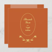 Carte De Remerciements Mariage Rose Terracotte (Devant / Derrière)