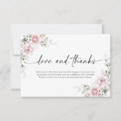 Carte de remerciements Mariage Roses Roses Roses R (Devant)