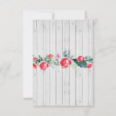 Carte de Remerciements Mariage Roses Rouges (Dos)