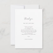 Carte De Remerciements Mariage rôti à la main Champagne & Huîtres (Dos)