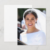 Carte De Remerciements Mariage Royal de Meghan Markle (Devant / Derrière)