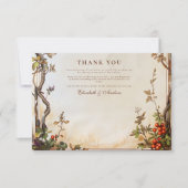 Carte De Remerciements Mariage Rustic Berry Branch (Devant)