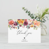 Carte de remerciements Mariage rustique (Debout devant)