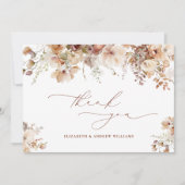 Carte De Remerciements Mariage Rustique Boho Garden Flowers (Devant)