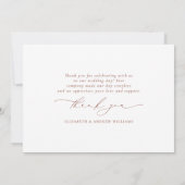 Carte De Remerciements Mariage Rustique Boho Garden Flowers (Dos)