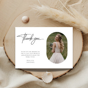 Carte De Remerciements Mariage rustique Capsule Fête des mariées photo