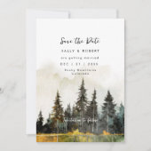 Carte De Remerciements mariage rustique dans la forêt d'automne enregistr (Devant)