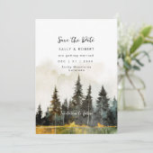Carte De Remerciements mariage rustique dans la forêt d'automne enregistr (Debout devant)