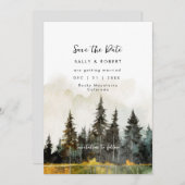 Carte De Remerciements mariage rustique dans la forêt d'automne enregistr (Devant / Derrière)