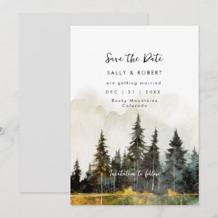 Carte De Remerciements mariage rustique dans la forêt d'automne enregistr