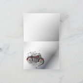 Carte De Remerciements Mariage rustique grunge de motard (Intérieur)