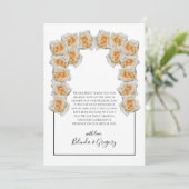 Carte de remerciements Mariage rustique orange Ros (Debout devant)