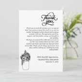 Carte De Remerciements Mariage rustique sur mesure (Debout devant)