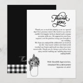 Carte De Remerciements Mariage rustique sur mesure (Devant / Derrière)