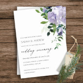 Carte De Remerciements Mariage Rustique Violet Violet Floral Lafy