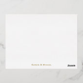 Carte de remerciements Mariage Sage et Gold Foil (Verso)