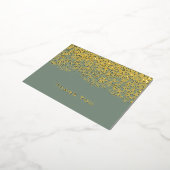 Carte de remerciements Mariage Sage et Gold Foil (Rotation)