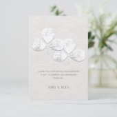 Carte de remerciements Mariage Shamrock blanc (Debout devant)