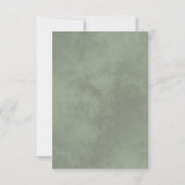 Carte De Remerciements Mariage Silver & Sage Green White Love & Thanks (Dos)