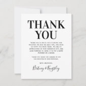 Carte de remerciements Mariage simple (Devant)