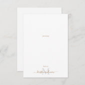 Carte De Remerciements Mariage simple à deux monogrammes (Devant / Derrière)