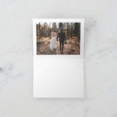 Carte De Remerciements Mariage simple à la frontière neutre (Intérieur)