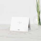 Carte De Remerciements Mariage simple à la frontière neutre (Dos)