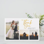 Carte de remerciements Mariage simple à lettres ma (Debout devant)