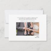 Carte De Remerciements Mariage simple à main en or (Dos)