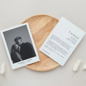 Carte de remerciements Mariage simple avec photo