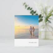 Carte De Remerciements Mariage simple de thème photo RSVP (Debout devant)