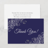 Mariage Simple Élégant Argent et Bleu Marine en De